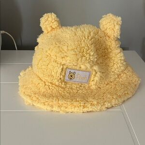 Little Sleepies Yellow Winnie the Pooh Sherpa Bucket Hat with Ears